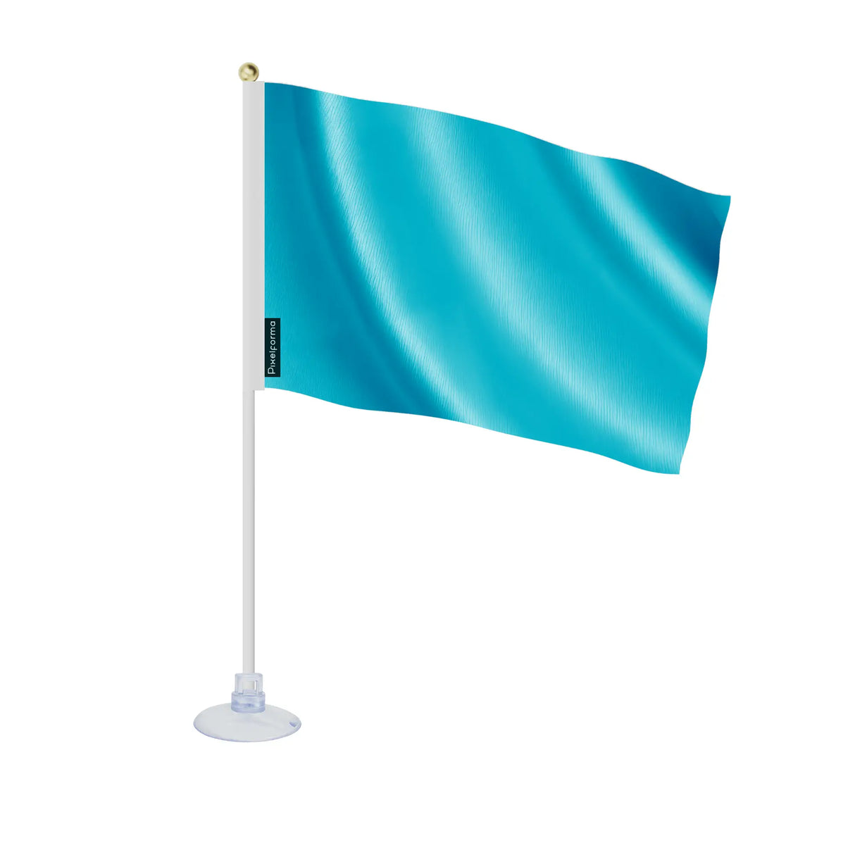Mini drapeau france bleu en polyester avec ventouse