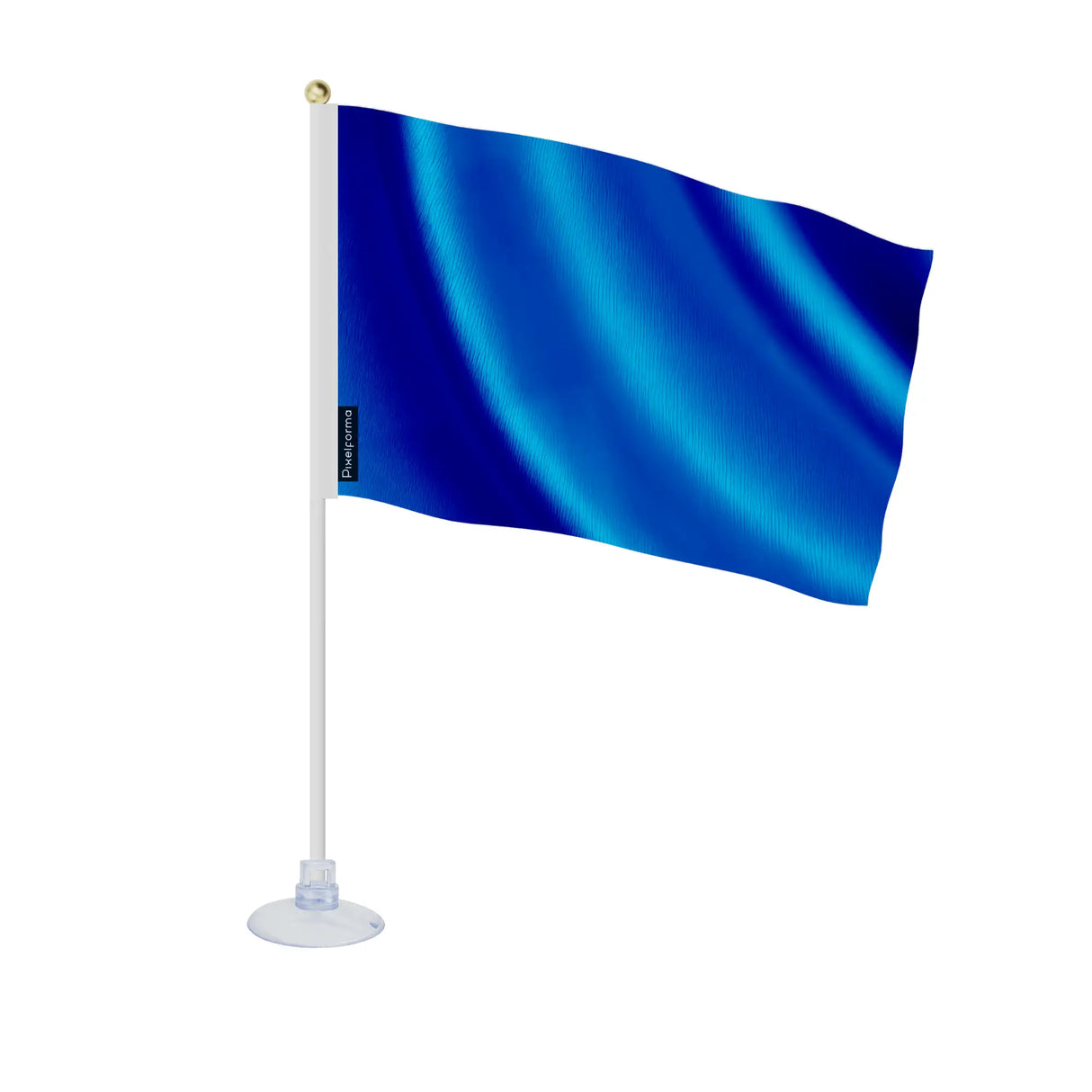 Mini drapeau france bleu foncé polyester avec ventouse