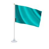 Mini drapeau france bleu tuquoise foncé polyester ventouse