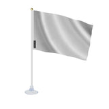 Mini drapeau france gris clair en polyester avec ventouse