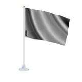 Mini drapeau france gris foncé polyester avec ventouse