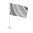 Mini drapeau france gris polyester avec ventouse surface lisse