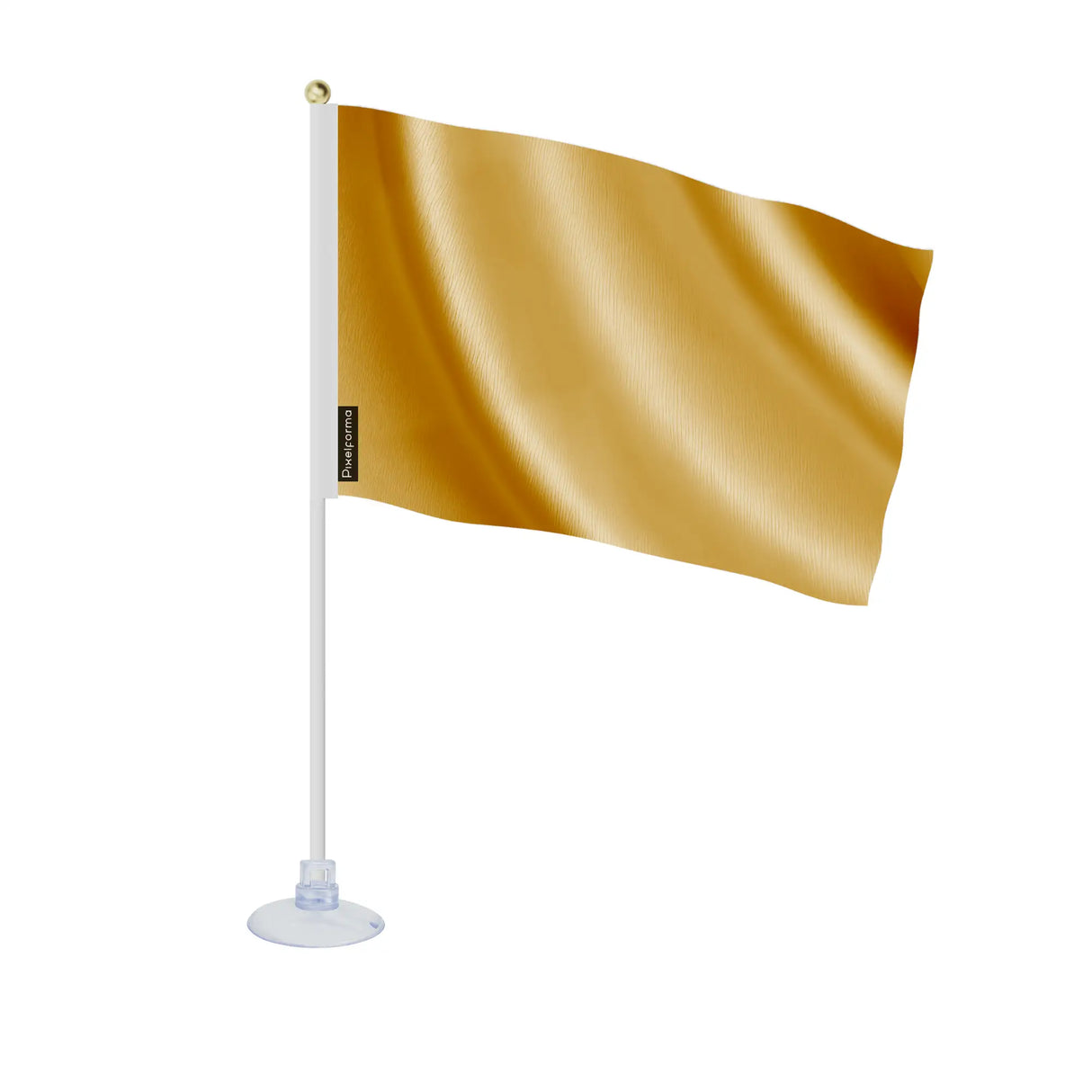 Mini drapeau france orange en polyester avec ventouse