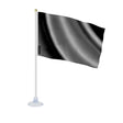 Mini drapeau gris noir france en polyester avec ventouse