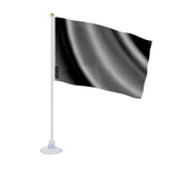 Mini drapeau gris noir france en polyester avec ventouse