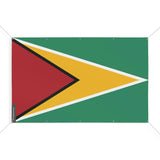 Mini drapeau guyana en polyester avec œillets résistants