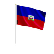 Mini drapeau haïti en polyester à tenir à la main
