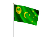 Mini drapeau îles cocos en polyester à tenir à la main