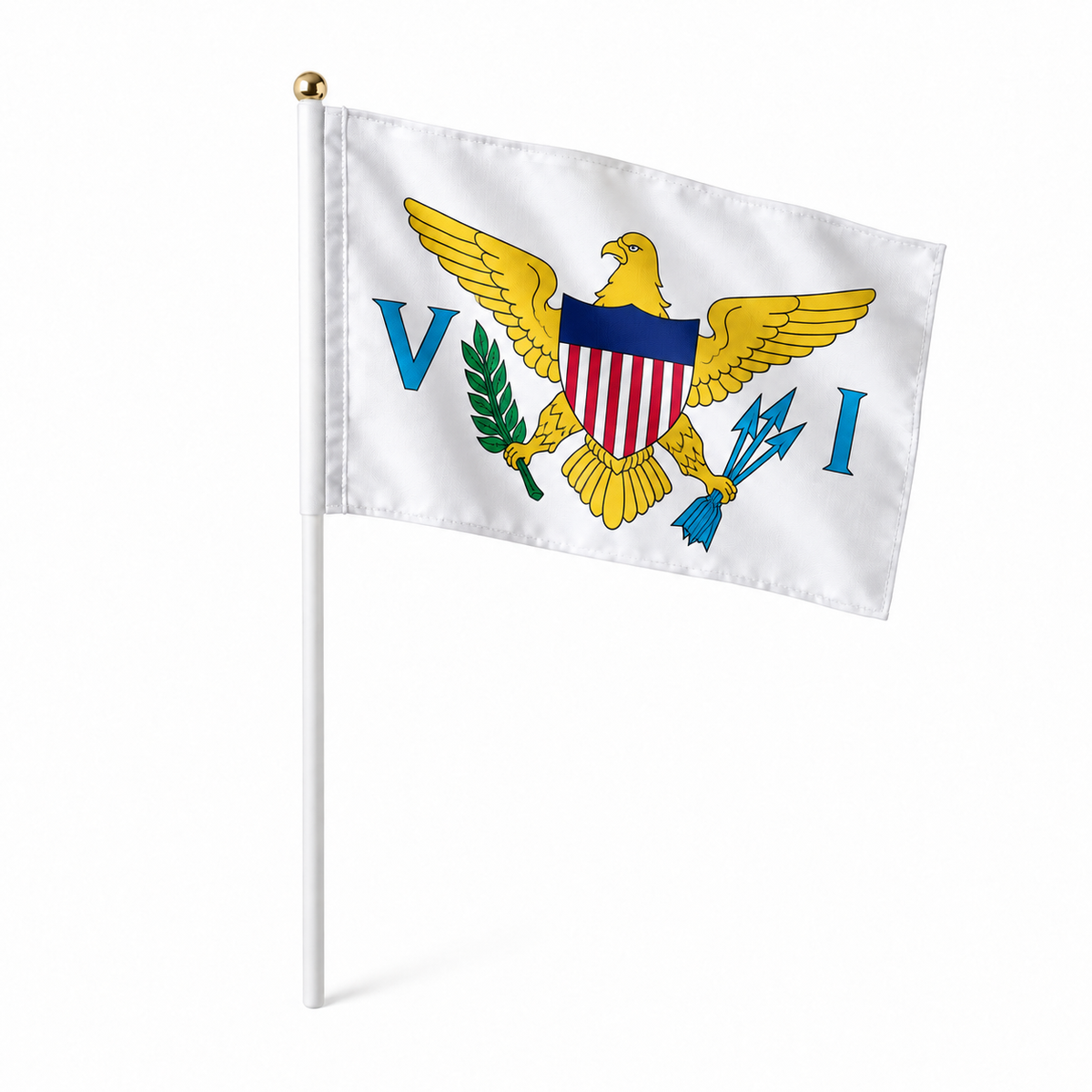Mini drapeau Îles Vierges américaines en polyester