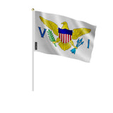 Mini drapeau îles vierges en polyester à main festif