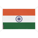 Mini drapeau inde en polyester résistant avec œillets