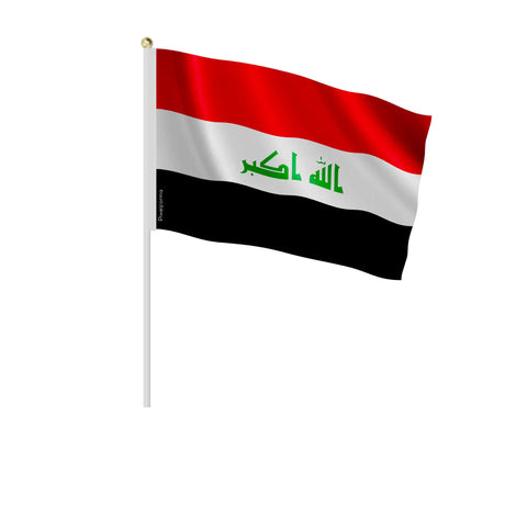 Mini drapeau irak en polyester à main pour décoration festive