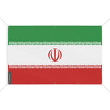 Mini drapeau iran en polyester résistant avec œillets