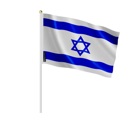 Mini drapeau israël en polyester à tenir à la main