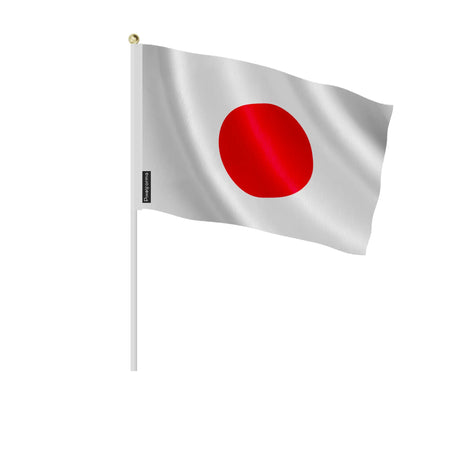 Mini drapeau japon à main en polyester pour décoration