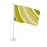 Mini drapeau jaune france en polyester avec ventouse