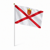 Mini drapeau Jersey en polyester à tenir à la main - rendu réaliste