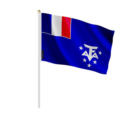 Mini drapeau l’antarctique française en polyester à main