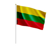 Mini drapeau lituanie en polyester à tenir à la main
