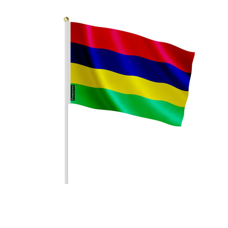 Mini drapeau maurice polyester à main pour festivités