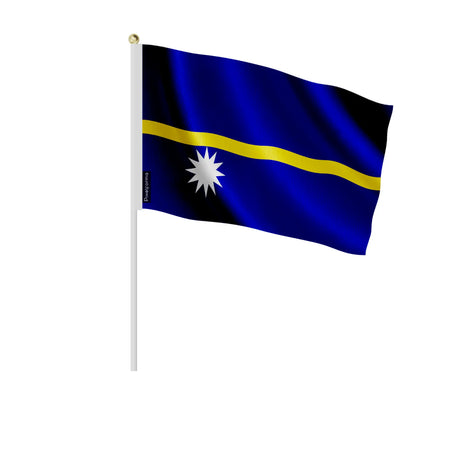 Mini drapeau nauru en polyester à tenir à la main