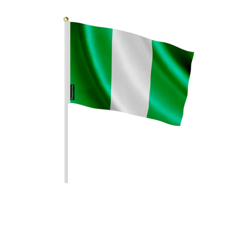 Mini drapeau nigeria à main en polyester pour décoration