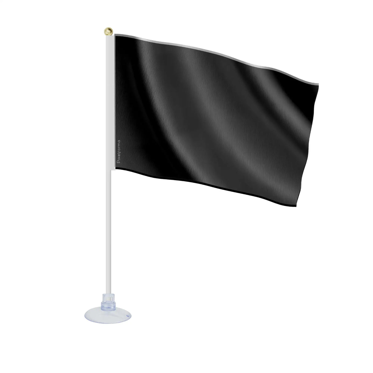 Mini drapeau noir france en polyester avec ventouse