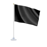 Mini drapeau noir france en polyester avec ventouse
