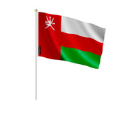 Mini drapeau oman en polyester à tenir à la main
