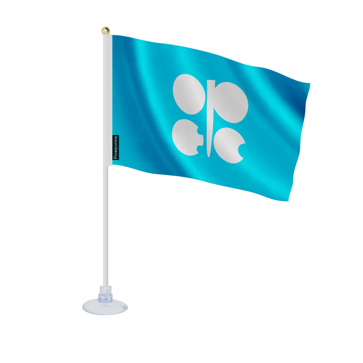 Mini drapeau opep ventouse en polyester pour surface lisse