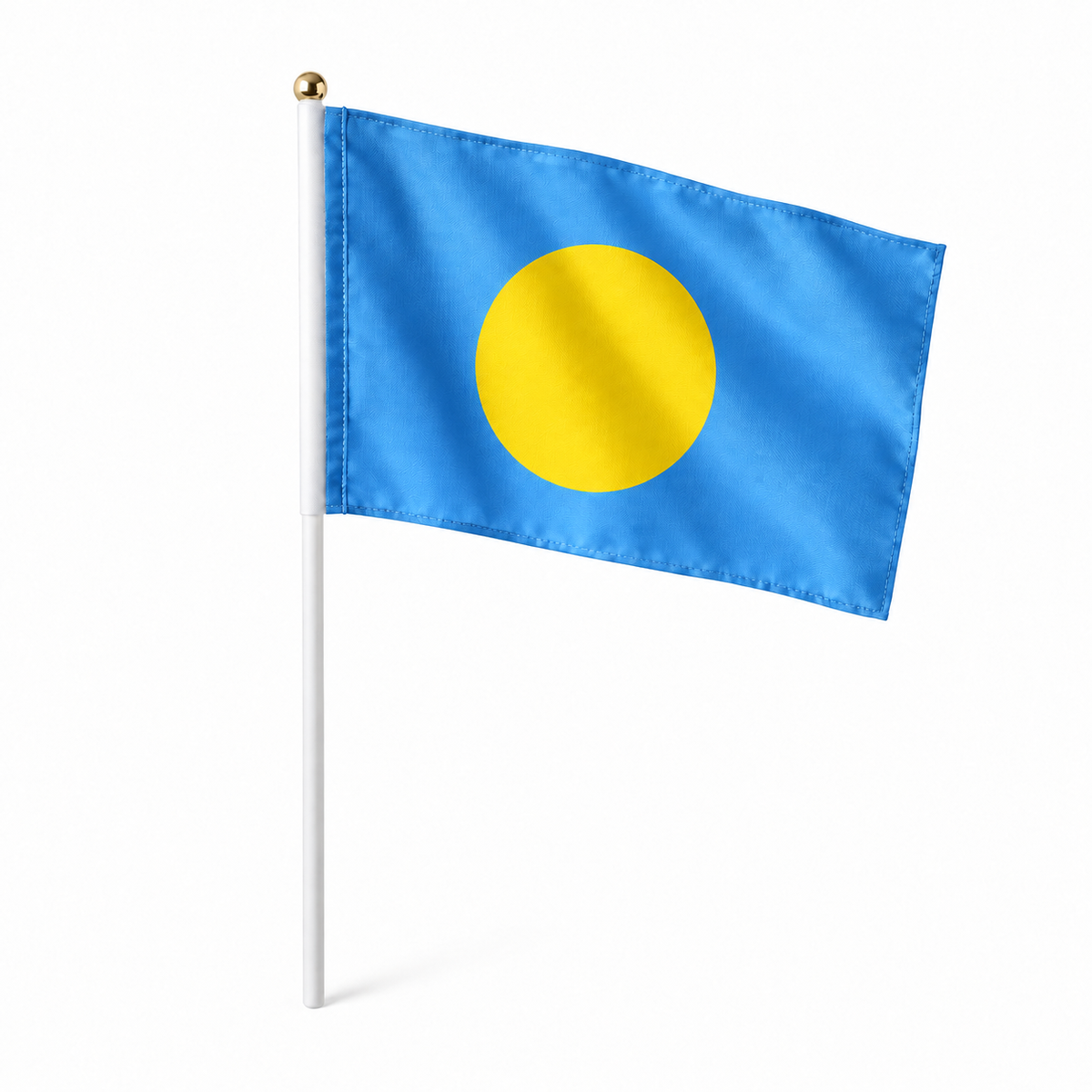 Mini drapeau Palaos en polyester à tenir à la main - rendu réaliste