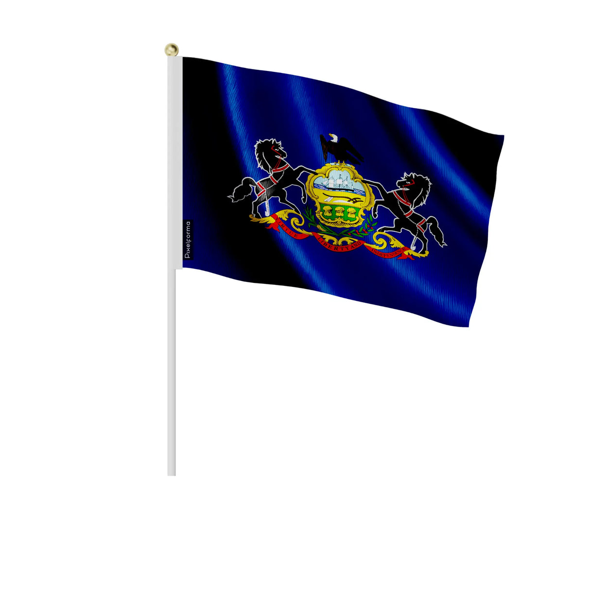 Mini drapeau pennsylvanie en polyester à tenir à la main