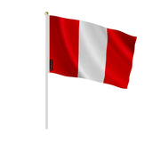 Mini drapeau pérou en polyester à tenir pour événements