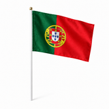 Mini drapeau Portugal réaliste en polyester à tenir à la main