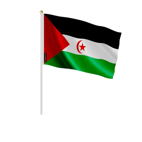 Mini drapeau république arabe sahraouie en polyester à main