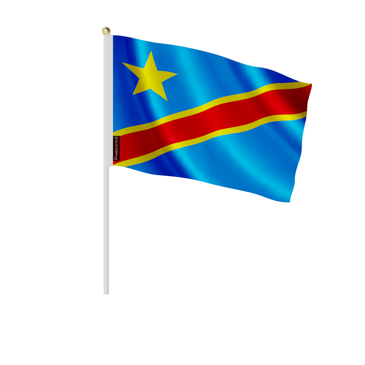 Mini drapeau république démocratique du congo en plusieurs tailles - pixelforma