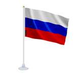 Mini drapeau russie en polyester avec ventouse résistante