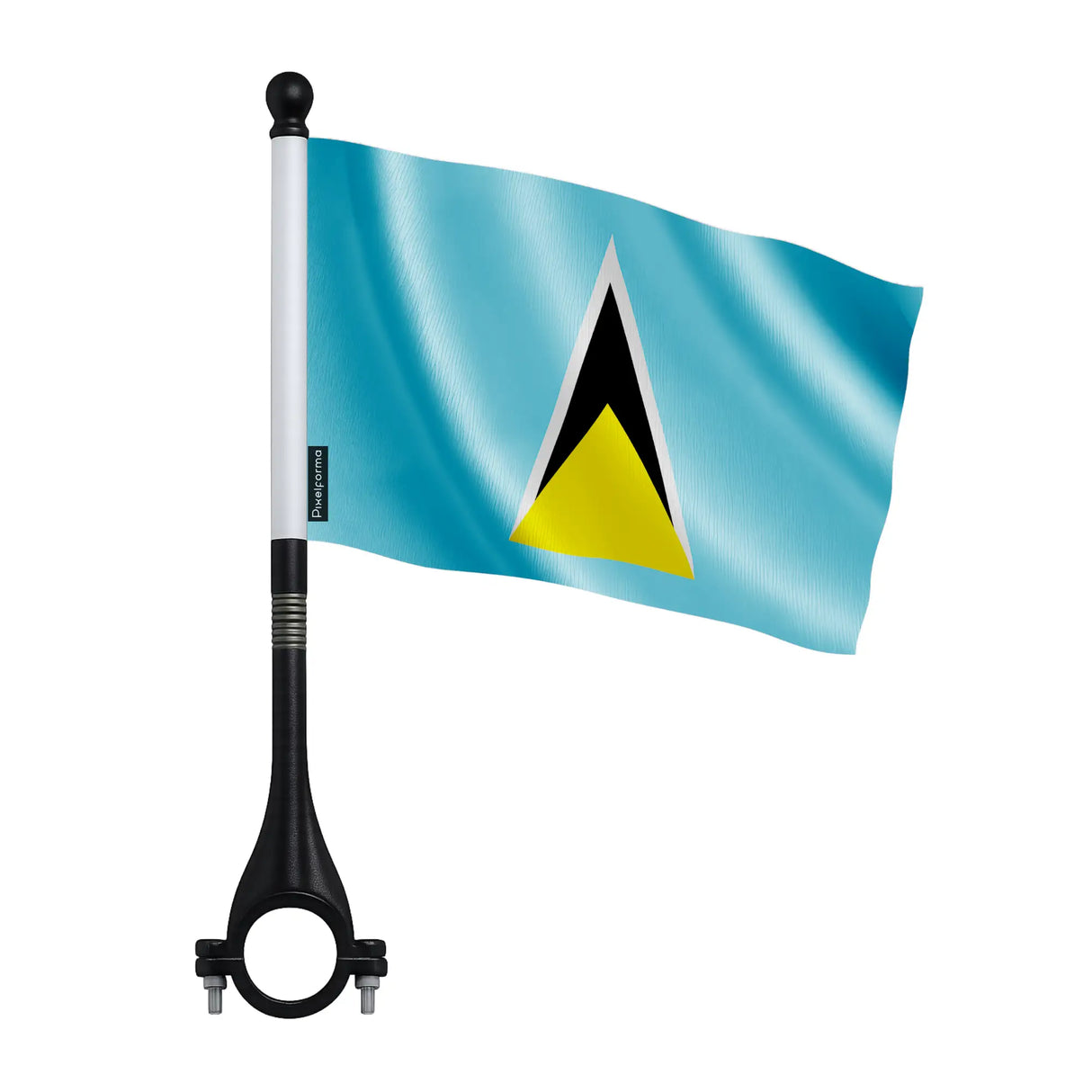 Mini drapeau sainte-lucie en polyester pour vélo