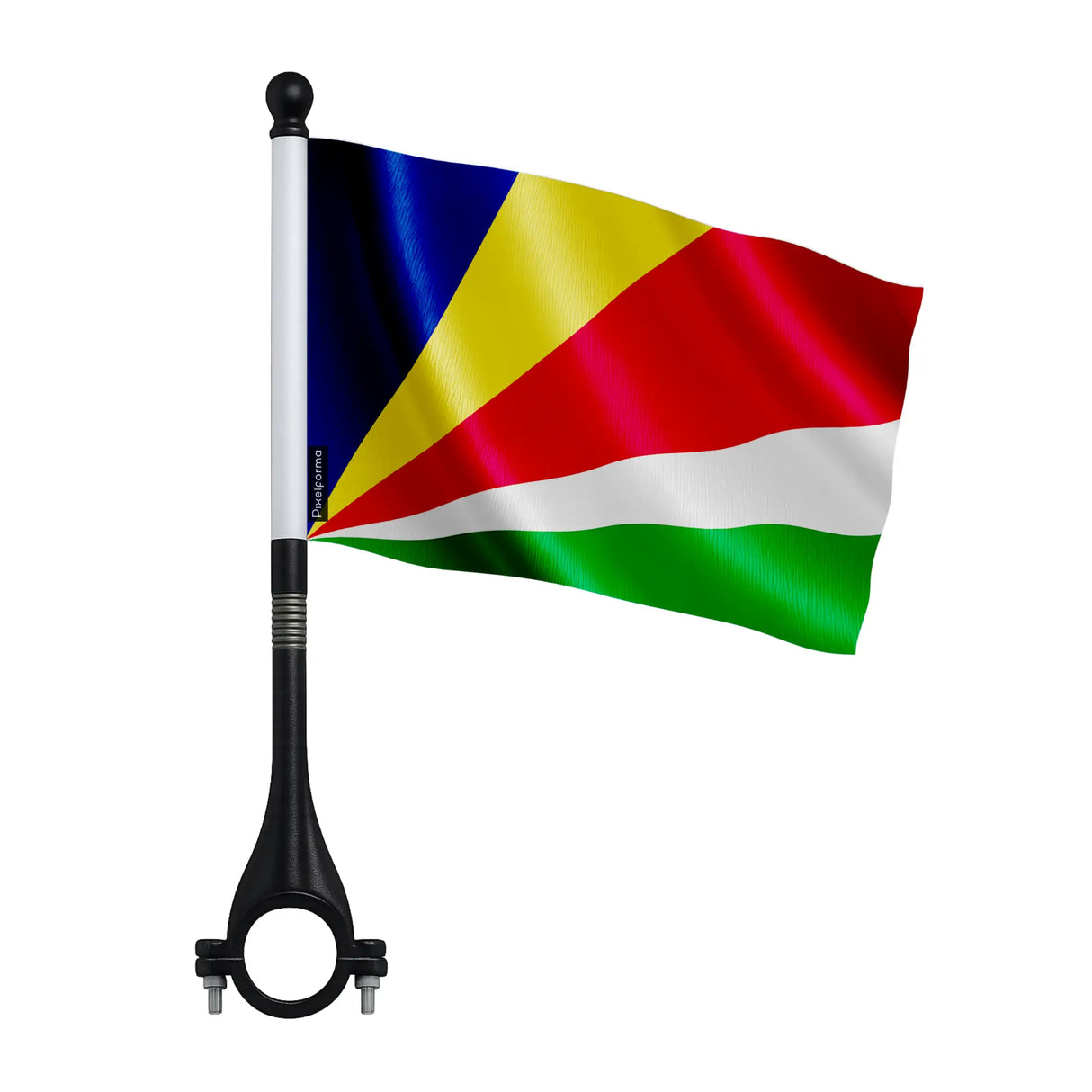 Mini drapeau seychelles vélo en polyester fixation facile