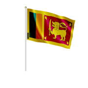 Mini drapeau sri lanka polyester à main pour décoration