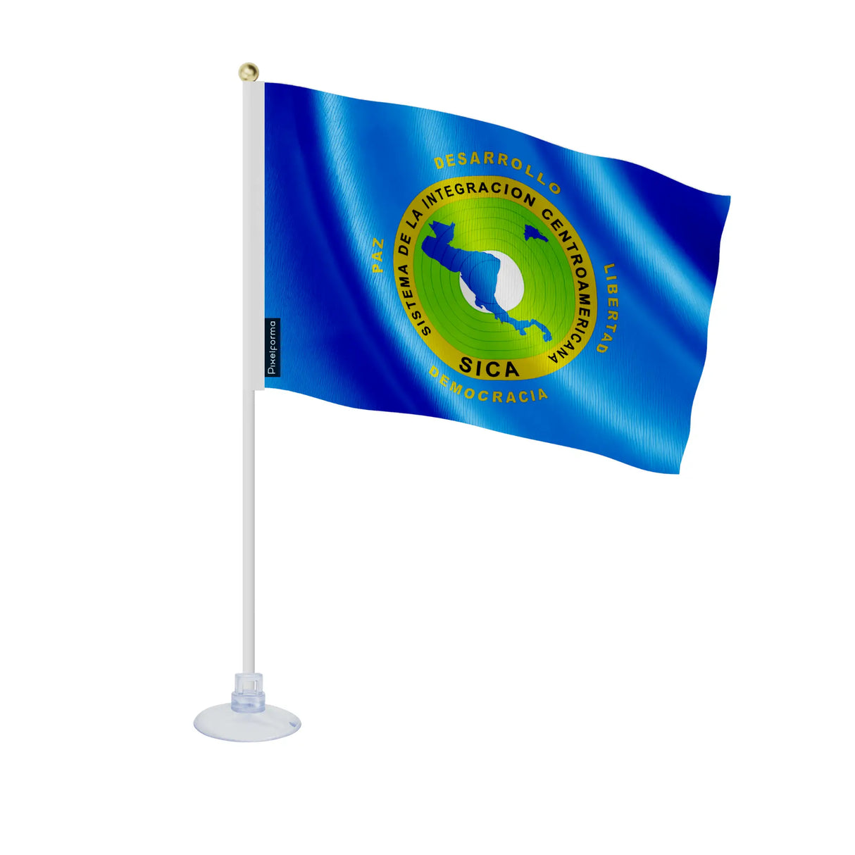 Mini drapeau système d’intégration centraméricain polyester ventouse