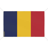 Mini drapeau tchad en polyester résistant avec œillets