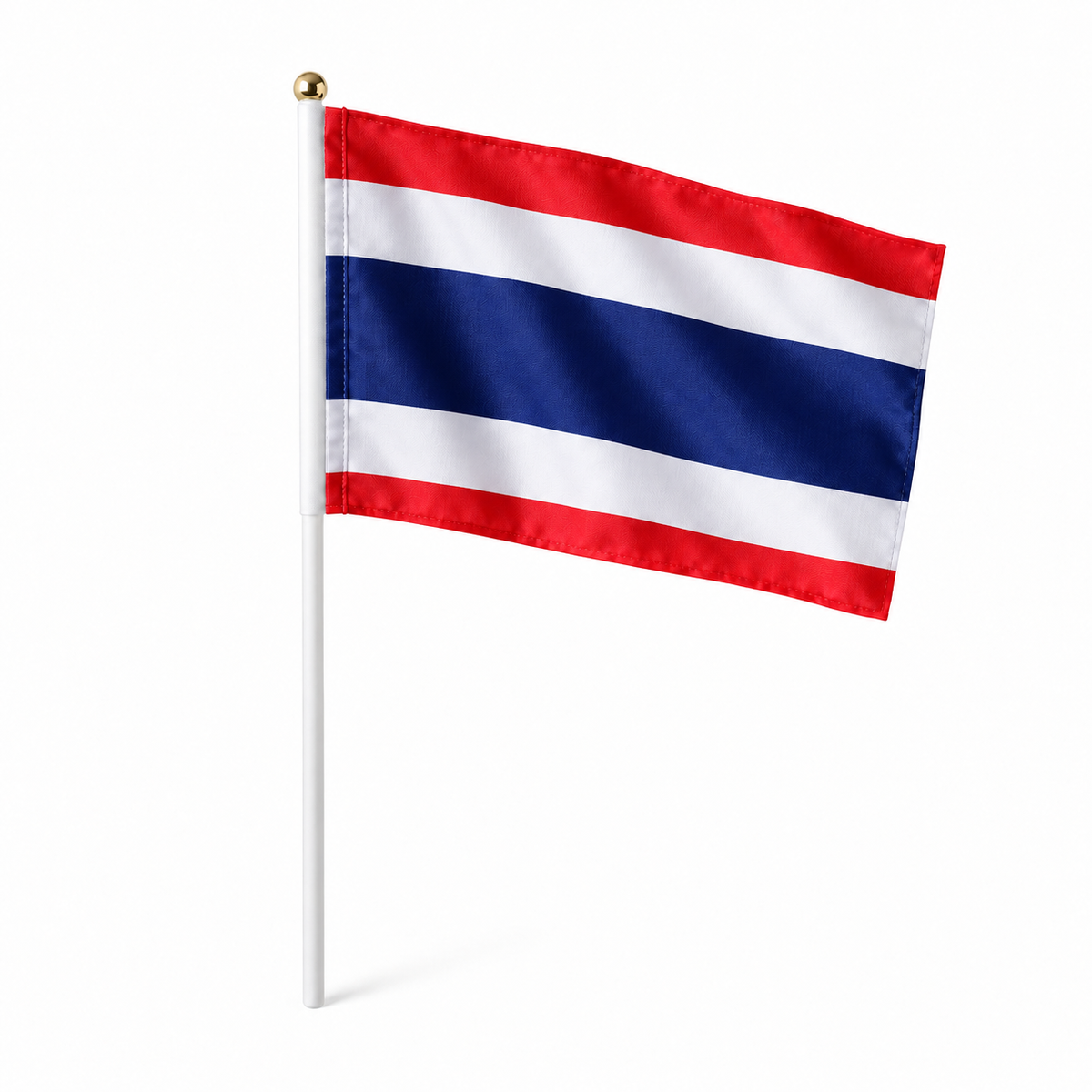 Mini drapeau Thaïlande en polyester à tenir à la main - rendu réaliste