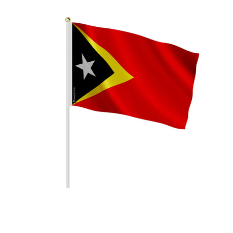 Mini drapeau timor oriental polyester à tenir à la main
