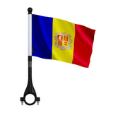 Mini drapeau vélo andorre en polyester pour guidon