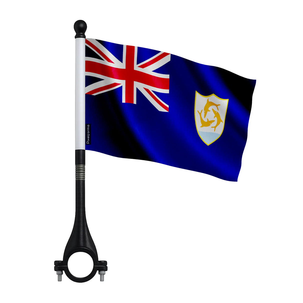 Mini drapeau vélo anguilla en polyester pour guidon