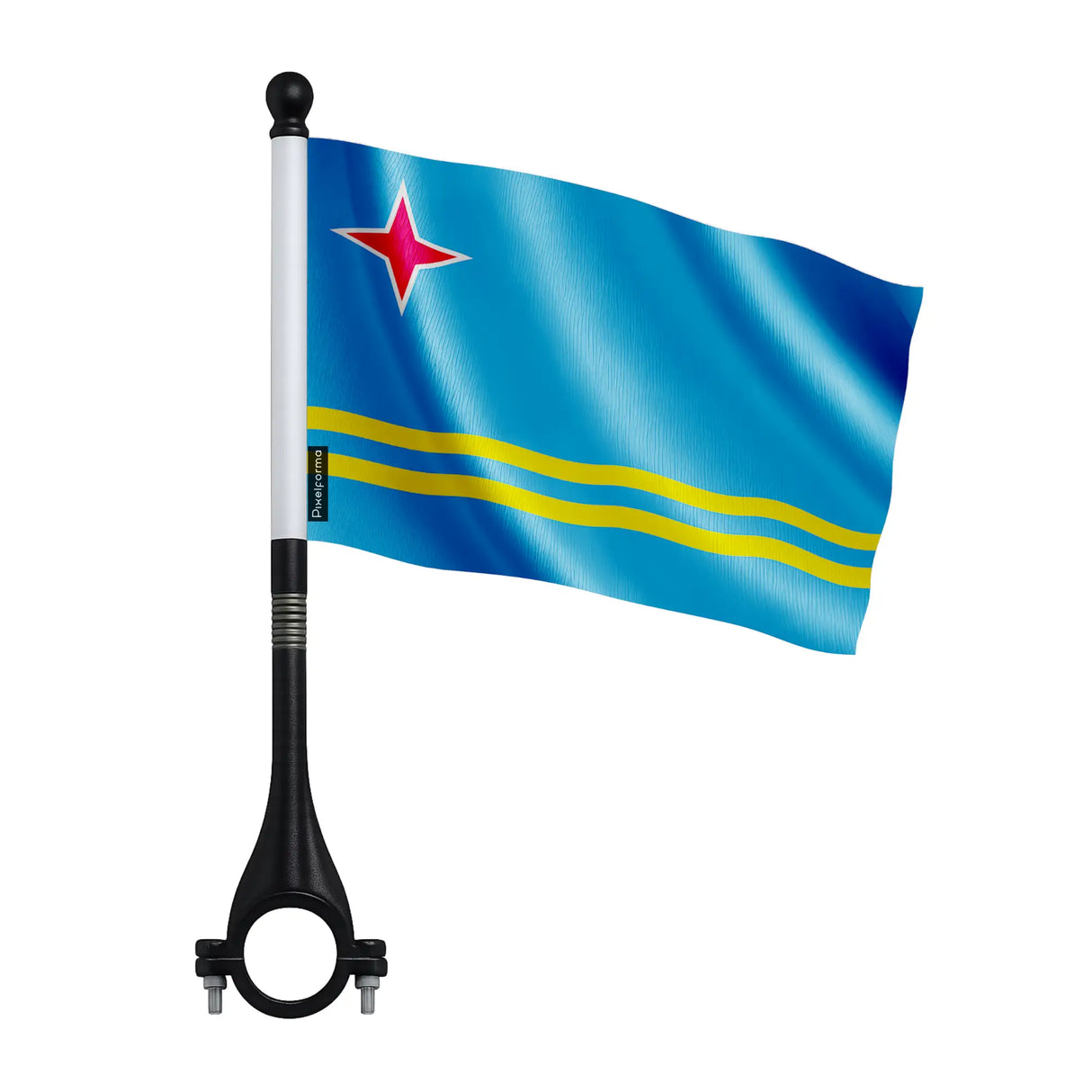 Mini drapeau vélo aruba en polyester résistant