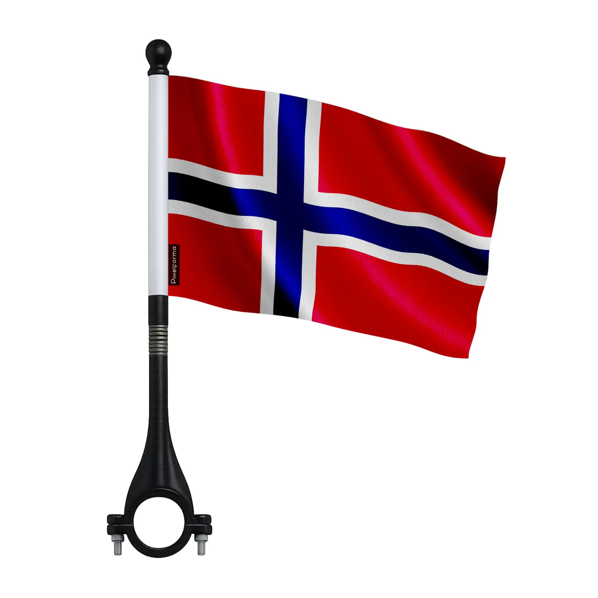 Mini drapeau vélo île bouvet en polyester pour guidon