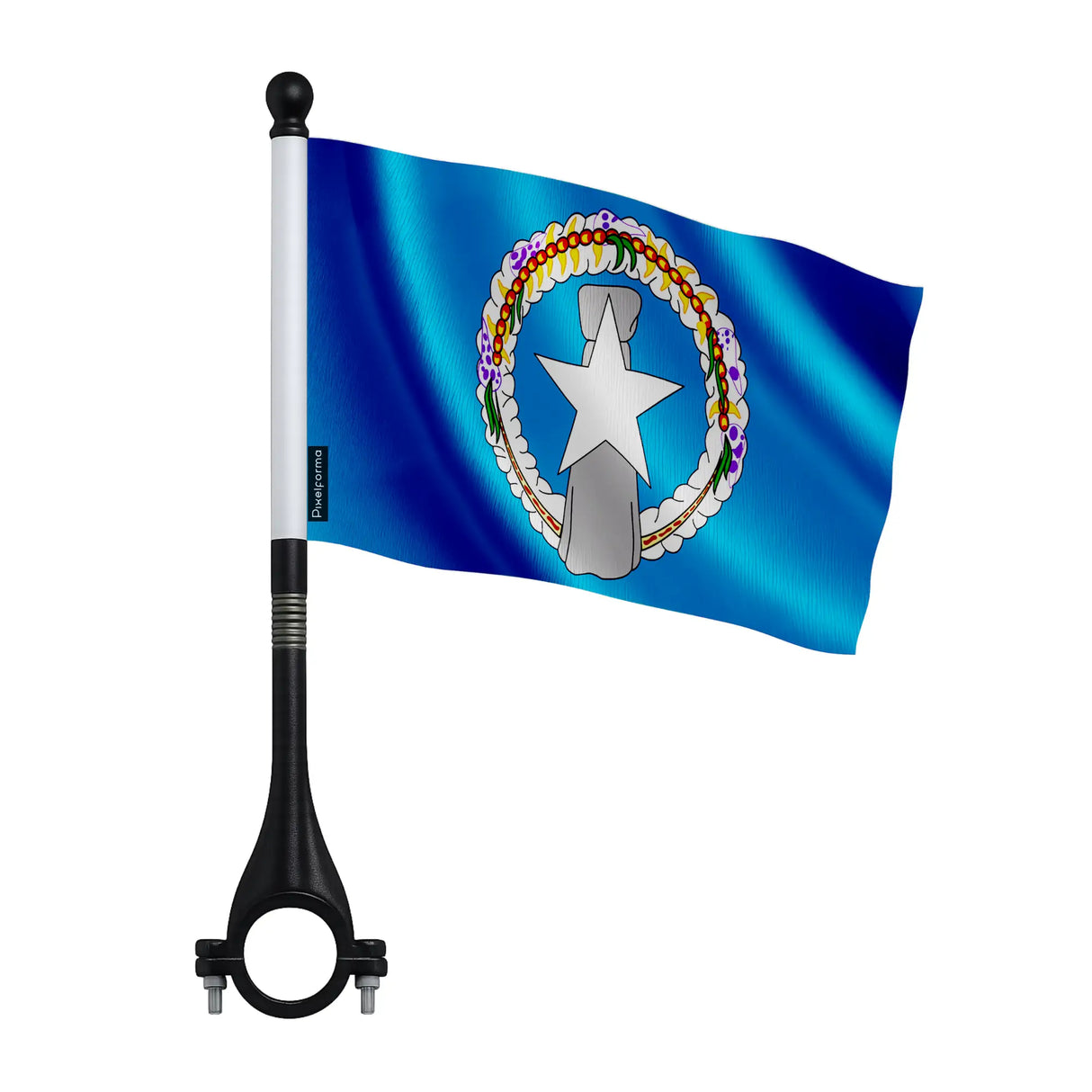 Mini drapeau vélo îles mariannes du nord en polyester