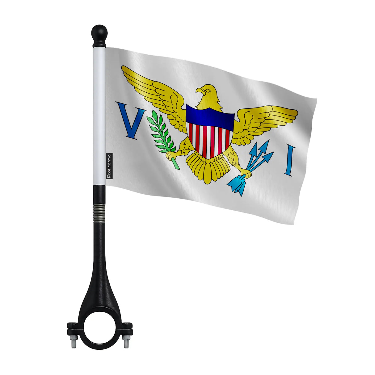 Mini drapeau vélo îles vierges polyester pour cycliste